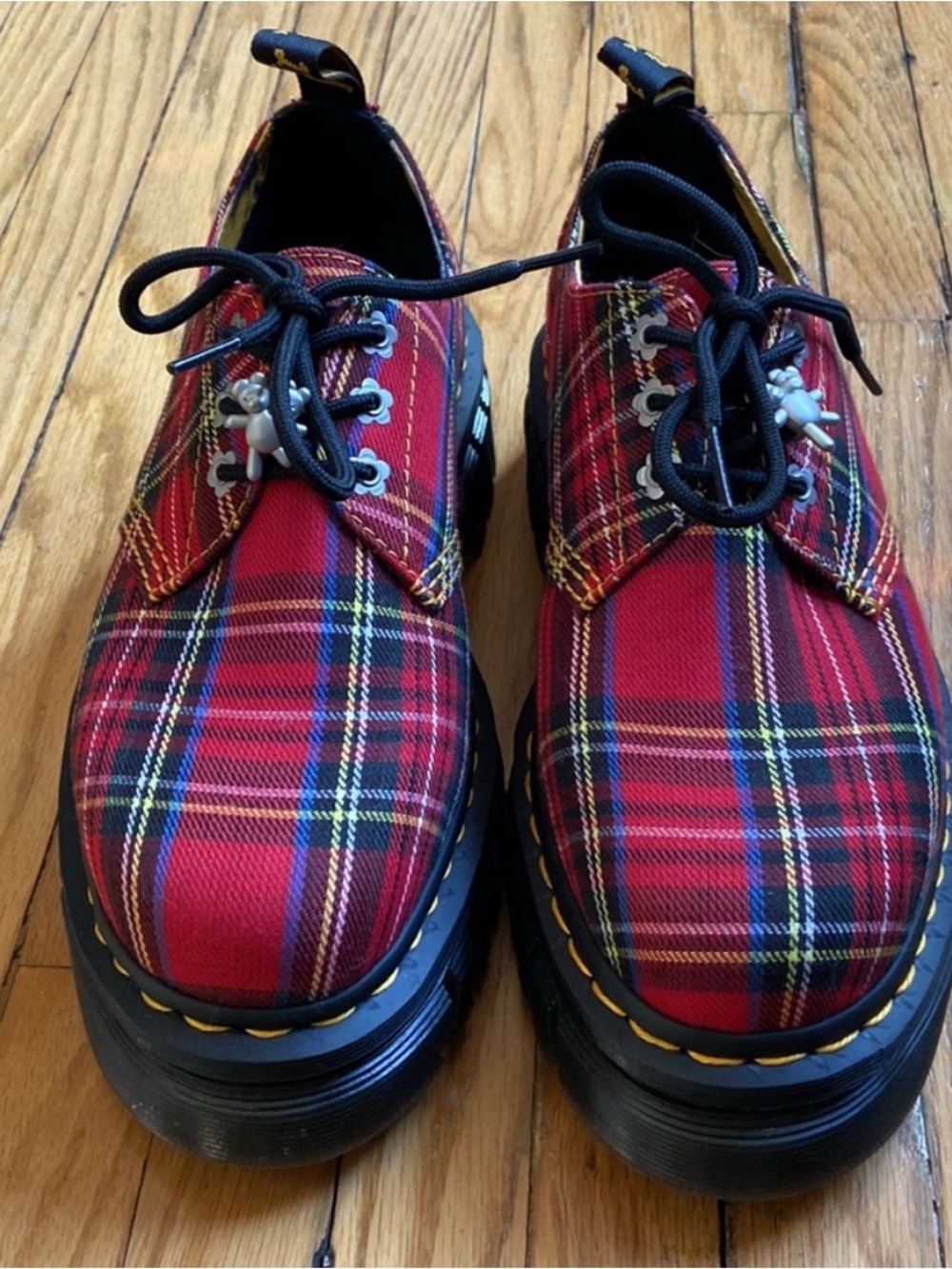 Doc Martens Audrick Heaven By Marc Jacobs Tartan Platform Shoes